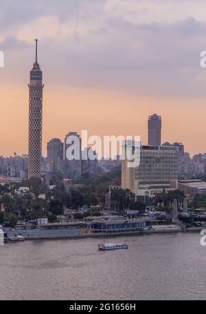 Cairo aerial View and Nile River in Egypt Stock Photo - Alamy