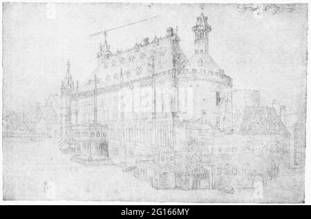 Albrecht Dürer -  Town Hall Aachen Stock Photo