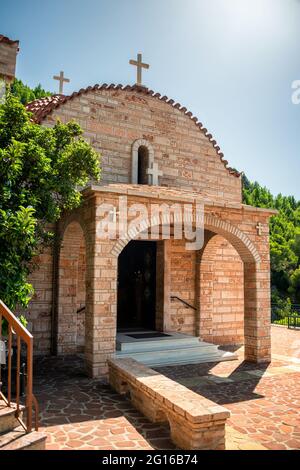 Impressions from the Monastery St. Patapios ( Moni Osiou Patapiou) near Loutraki, Greece Stock Photo