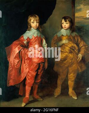 Anton Van Dyck -  George Villiers 2nd Duke of Buckingham and Lord Francis Villiers Stock Photo