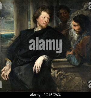 Anton Van Dyck -  Portrait of George Gage with Two Attendants Stock Photo