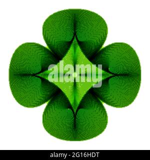 Lucky clover. St Patricks Day shamrock vector illustration. Four-leaf clover icon. Stock Vector