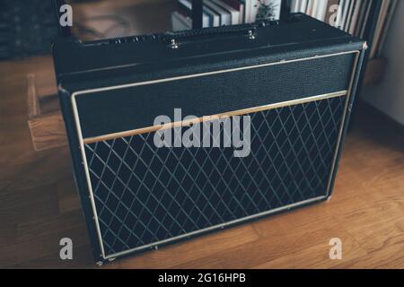 Guitar amp at home Stock Photo