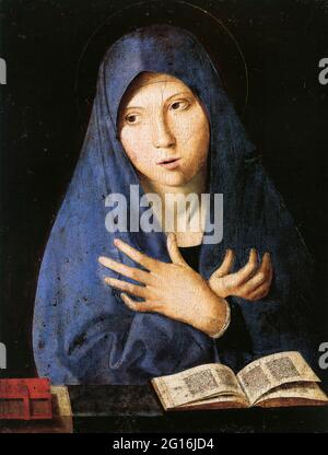 Antonello Da Messina -  the Virgin of the Annunciation Stock Photo