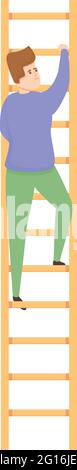 Ladder evacuation icon. Cartoon of Ladder evacuation vector icon for web design isolated on white background Stock Vector