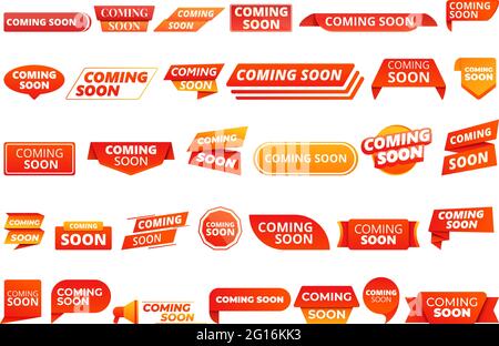Coming soon icon. Cartoon of coming soon vector icon for web design isolated on white background Stock Vector