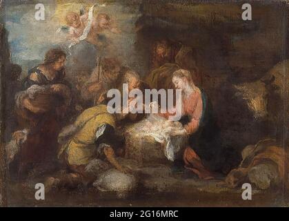 Bartolomé Esteban Murillo -  Adoration Shepherds Stock Photo