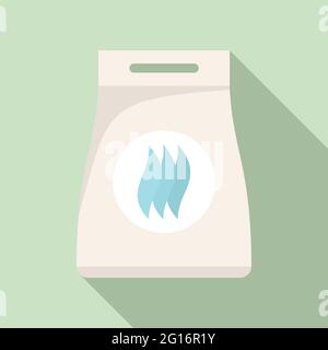 Softener package icon, flat style Stock Vector