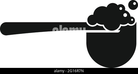 Softener plastic spoon icon, simple style Stock Vector