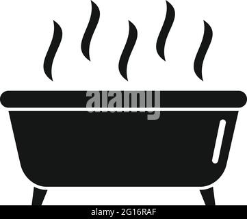 Essential oils bathtub icon, simple style Stock Vector