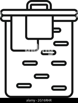 Softener clothes box icon, outline style Stock Vector