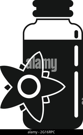 Essential oils flower pot icon, simple style Stock Vector