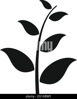 Essential oils field plant icon, simple style Stock Vector