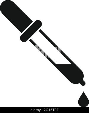 Essential oils bio drop icon, simple style Stock Vector