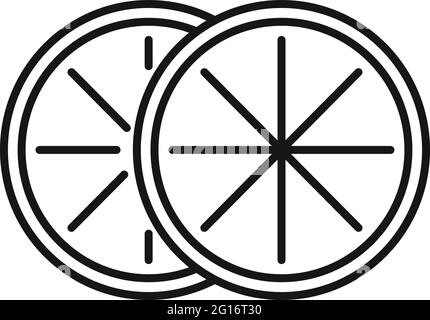 Essential oils citrus icon, outline style Stock Vector