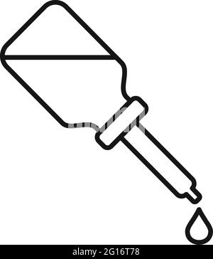Essential oils spa dropper icon, outline style Stock Vector