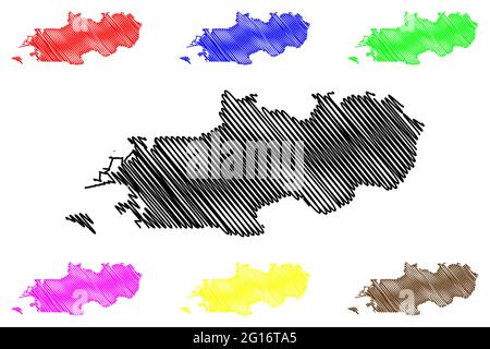 Weber County, State of Utah (U.S. county, United States of America, USA, U.S., US) map vector illustration, scribble sketch Weber map Stock Vector