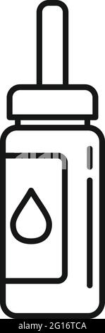 Essential oils dropper icon, outline style Stock Vector