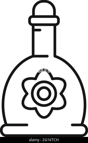 Essential oils bottle icon, outline style Stock Vector
