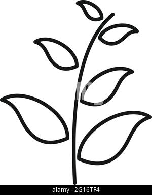 Essential oils field plant icon, outline style Stock Vector