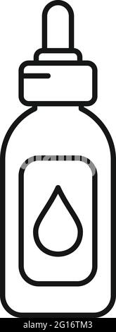 Essential oils bio dropper icon, outline style Stock Vector