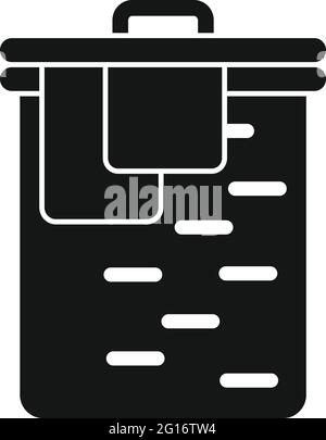Softener clothes box icon, simple style Stock Vector