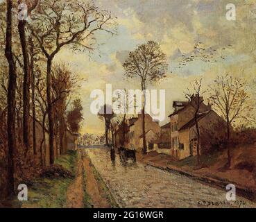 Camille Pissarro - Louveciennes Road 1870 Stock Photo - Alamy