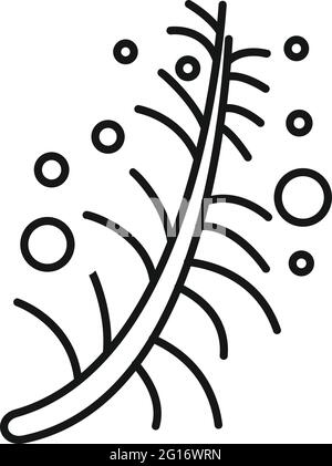Essential oils plant icon, outline style Stock Vector