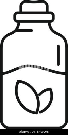 Essential oils pot icon, outline style Stock Vector