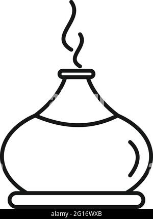 Essential oils icon, outline style Stock Vector