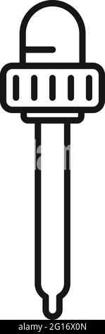 Essential oils pipette icon, outline style Stock Vector