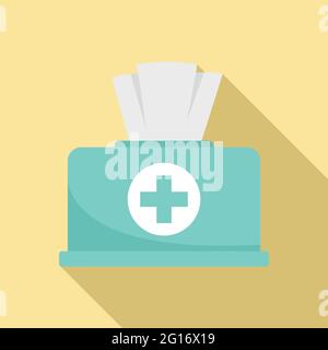 Disinfection wipes icon, flat style Stock Vector