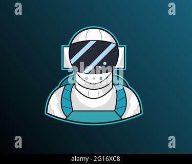 Illustration vector design of astronaut esport logo template for your business or company Stock Vector