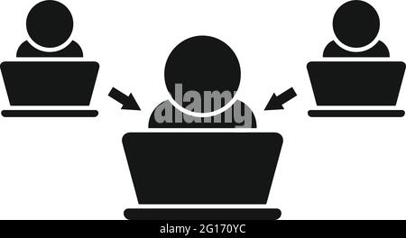 Outsource group icon, simple style Stock Vector