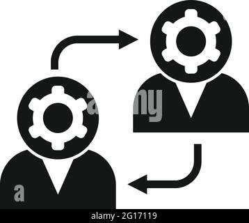 Outsource exchange icon, simple style Stock Vector