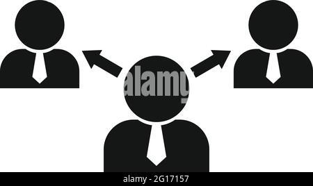 Outsource business icon, simple style Stock Vector