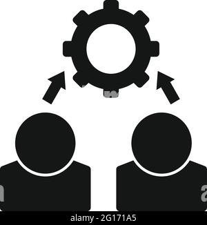 Outsource programmer icon, simple style Stock Vector