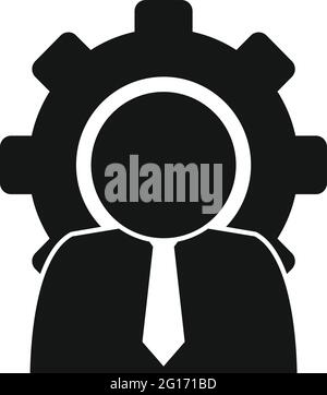 Outsource manager icon, simple style Stock Vector