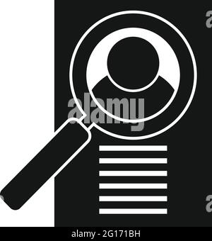 Outsource cv paper icon, simple style Stock Vector