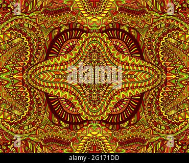 Amazing tribal shamanic kaleidoscope ornamental psychedelic trippy mandala. Stock Vector