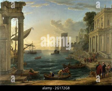Claude Lorrain -  Seaport with the Embarkation of the Queen of Sheba Stock Photo