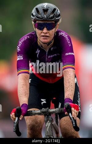 Belgian Jolien D Hoore of Team SD Worx pictured in action during