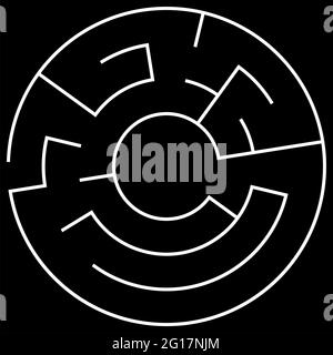 Solvable maze labyrinth vector ilustration – Stock vector illustration, Clip-art graphics Stock Vector