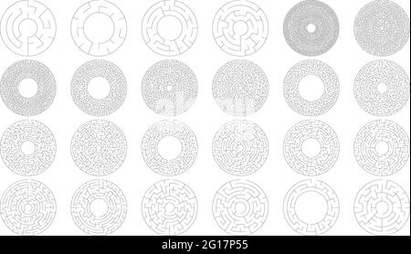 Solvable maze labyrinth vector ilustration – Stock vector illustration, Clip-art graphics Stock Vector