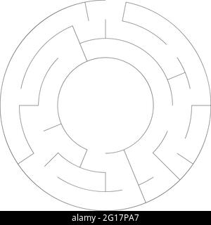 Solvable maze labyrinth vector ilustration – Stock vector illustration, Clip-art graphics Stock Vector