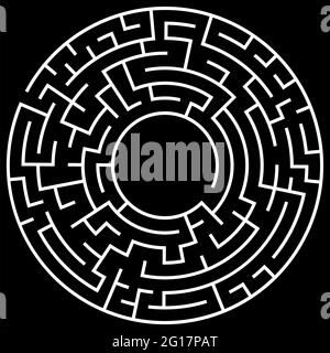 Solvable maze labyrinth vector ilustration – Stock vector illustration, Clip-art graphics Stock Vector