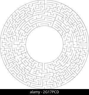 Solvable maze labyrinth vector ilustration – Stock vector illustration, Clip-art graphics Stock Vector