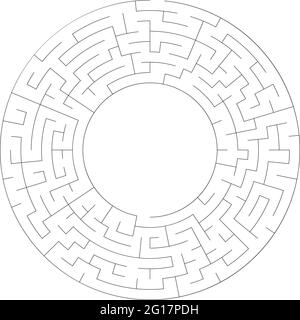 Solvable maze labyrinth vector ilustration – Stock vector illustration, Clip-art graphics Stock Vector