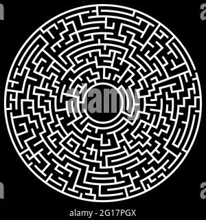 Solvable maze labyrinth vector ilustration – Stock vector illustration, Clip-art graphics Stock Vector