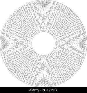 Solvable maze labyrinth vector ilustration – Stock vector illustration, Clip-art graphics Stock Vector
